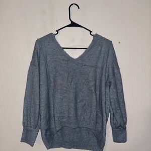 Rue21 Gray V-Neck Sweater Relaxed Fit